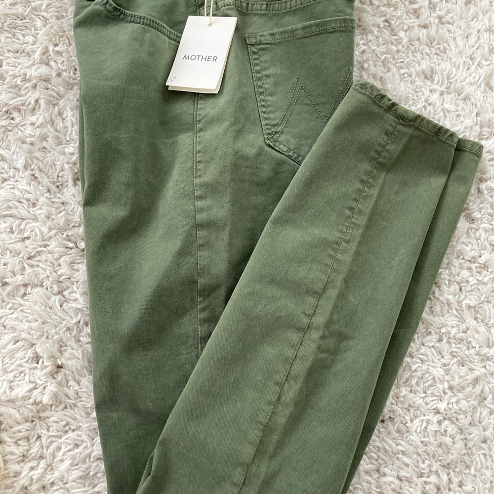 MOTHER Olive Green Pants, New with Tags, Size 27